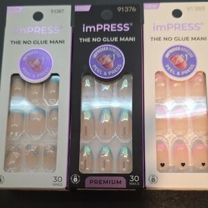 imPRESS No Glue Mani Set - Nude, Iridescent, Pink